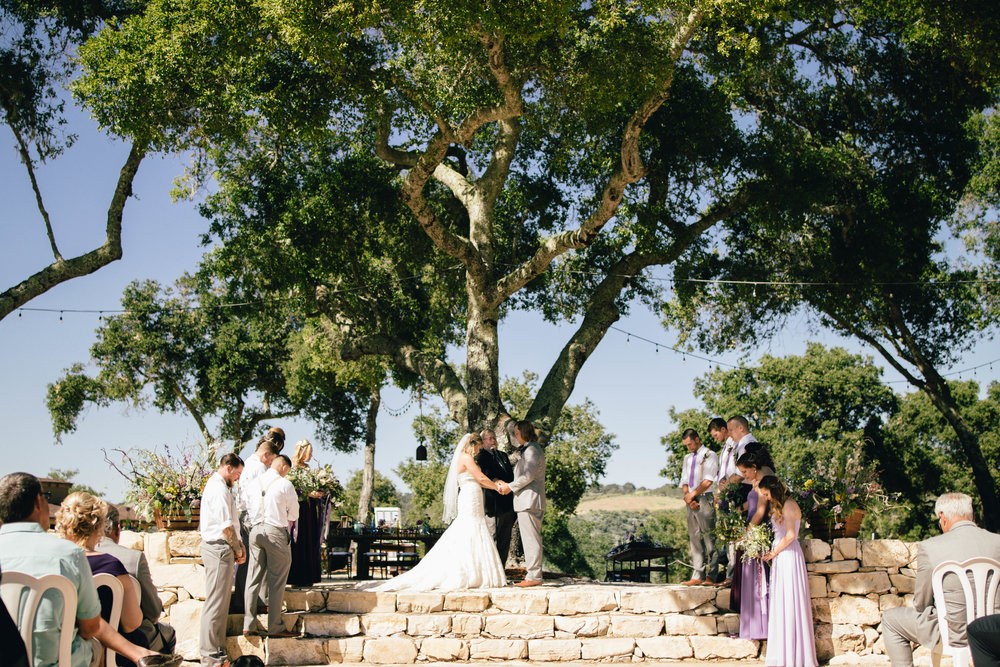 oak heart estate wedding ceremony