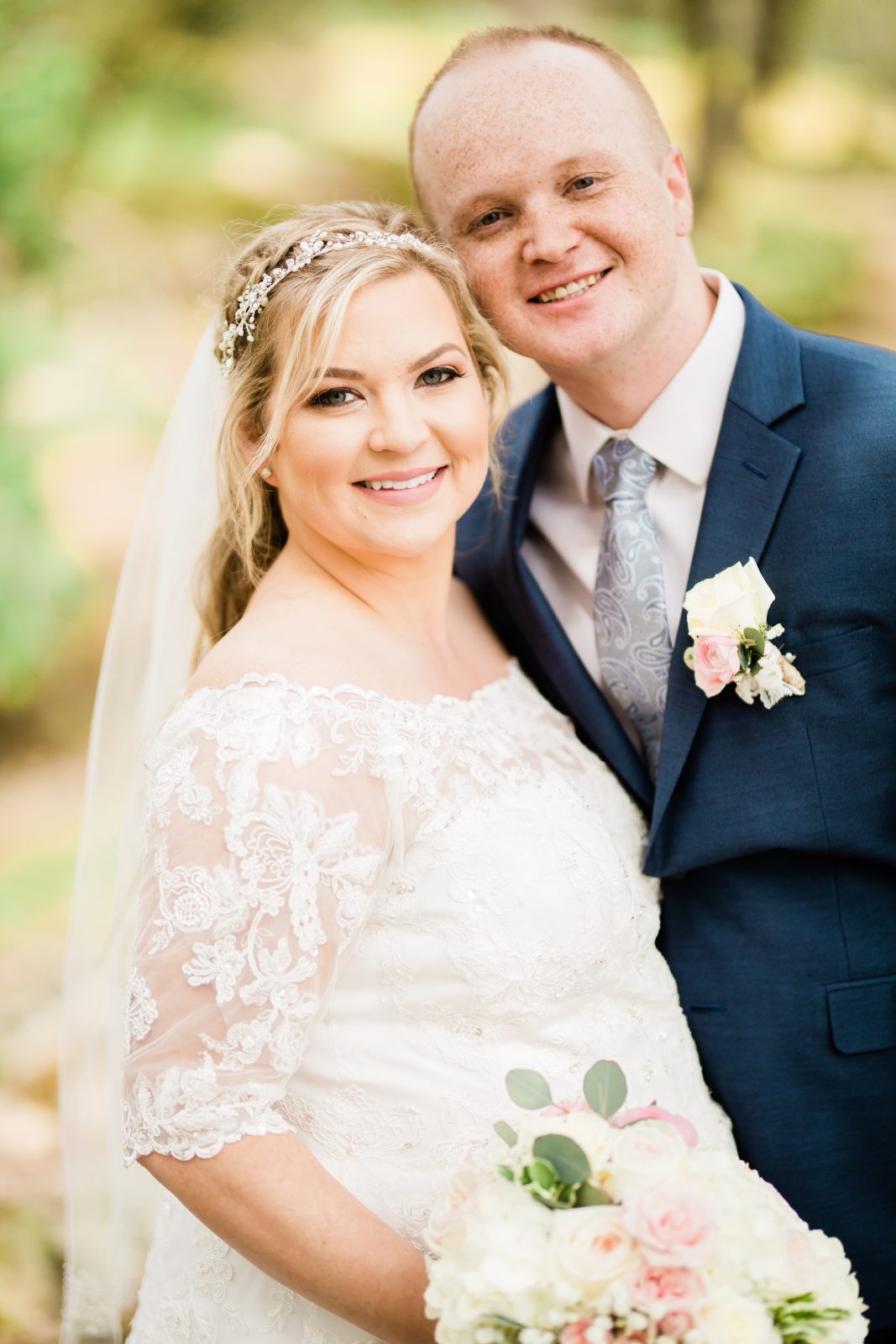 traditional bride and groom portrait