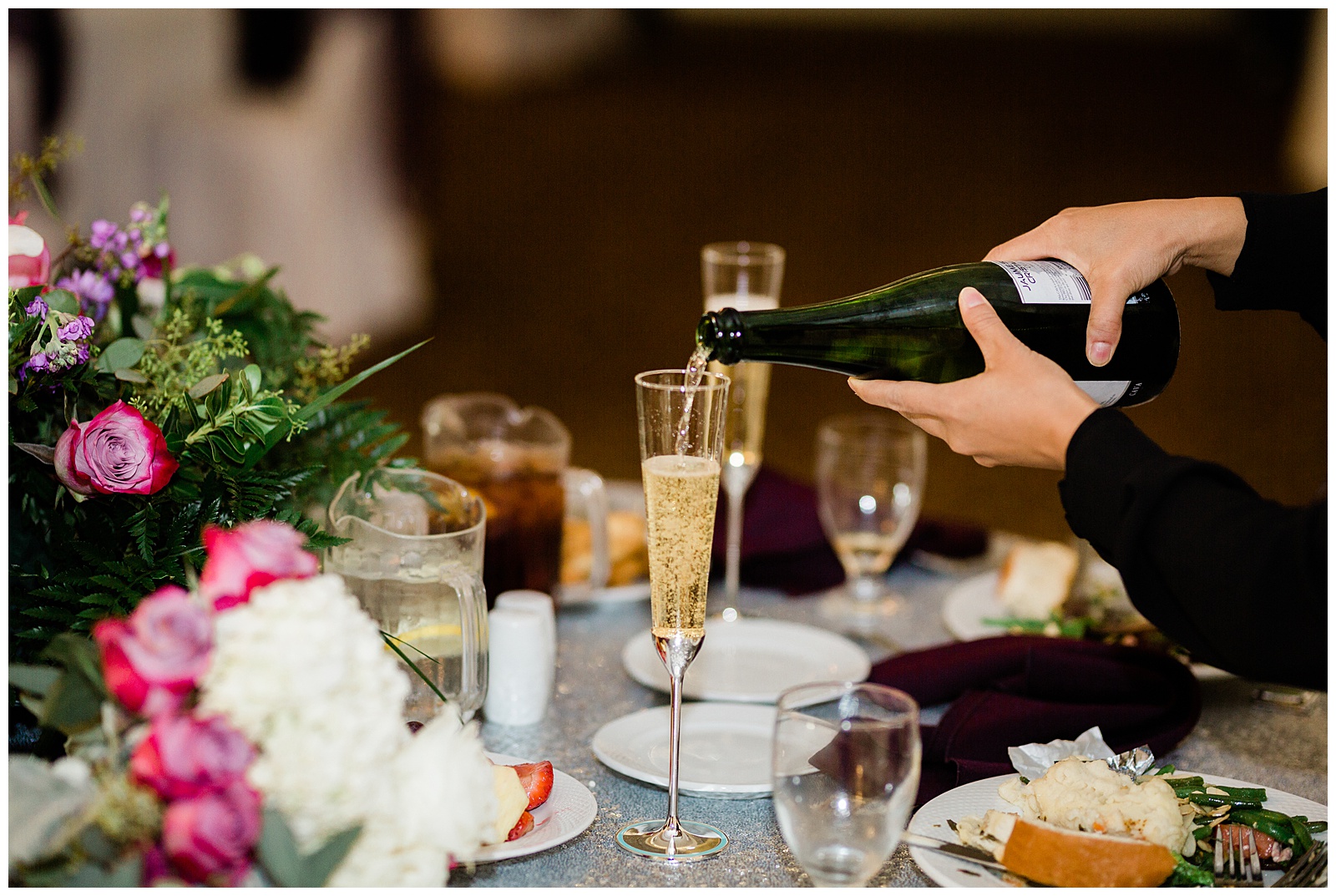 champagne for the wedding toasts