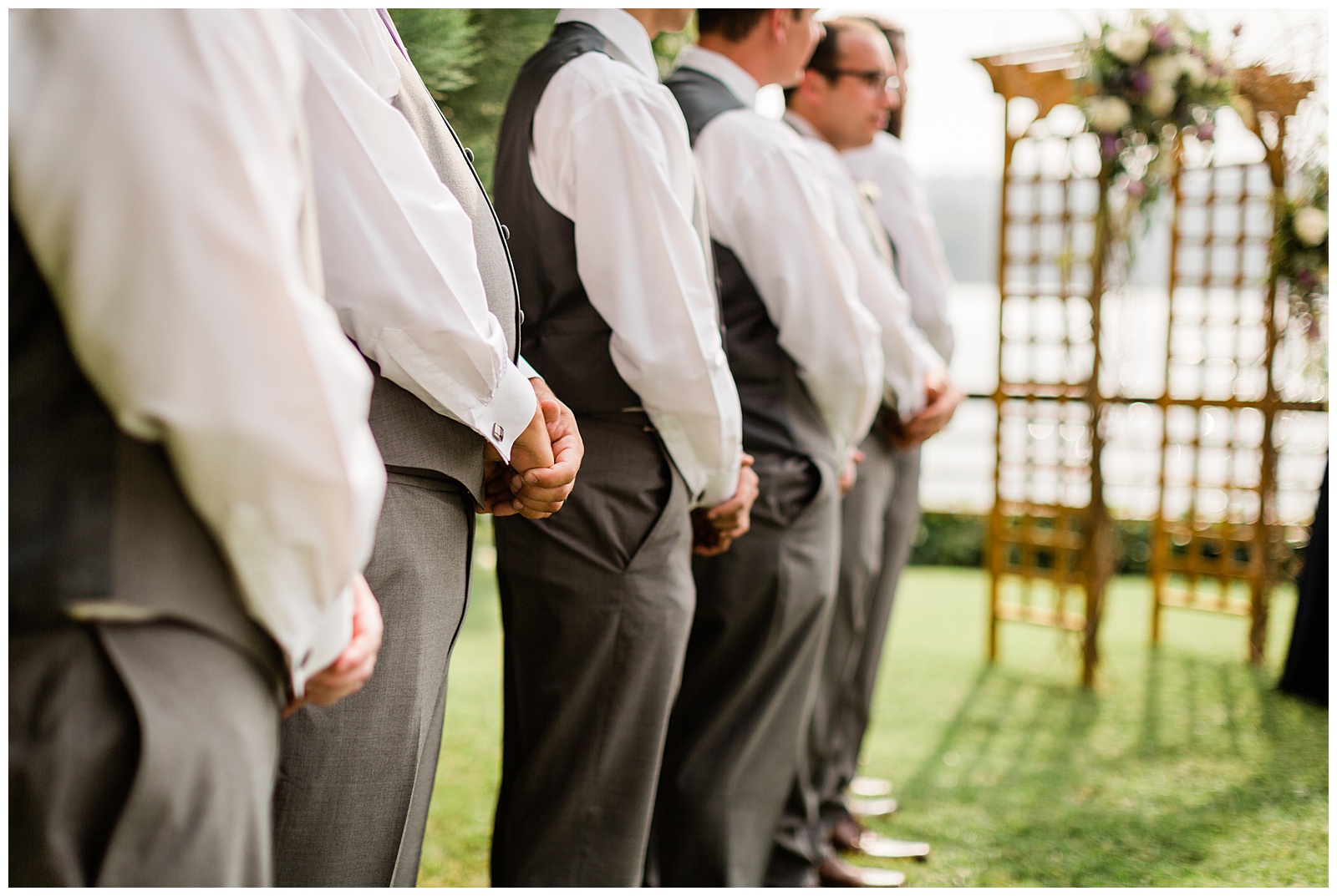 groomsmen during a wedding ceremony