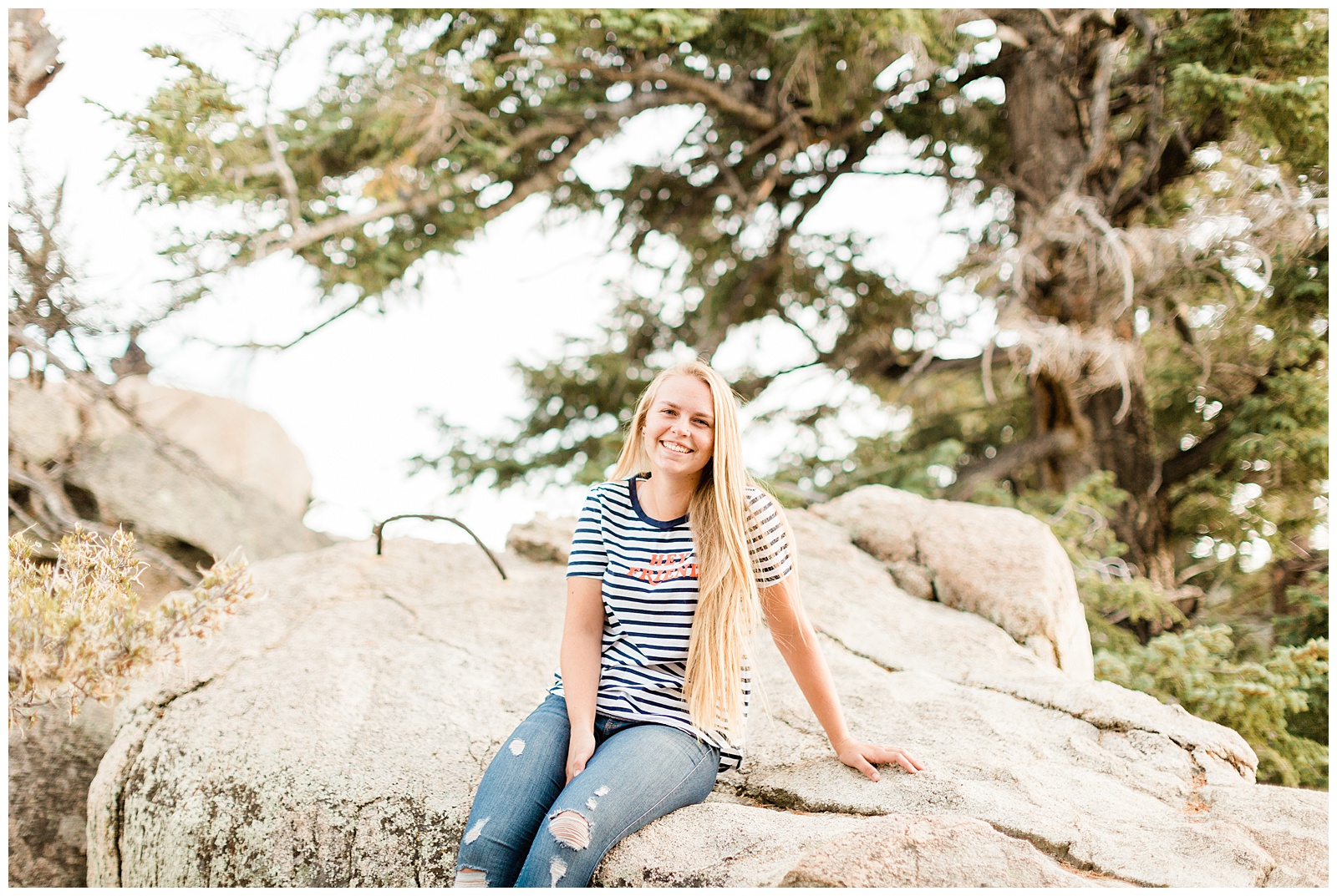 outdoor senior portraits in the mountains