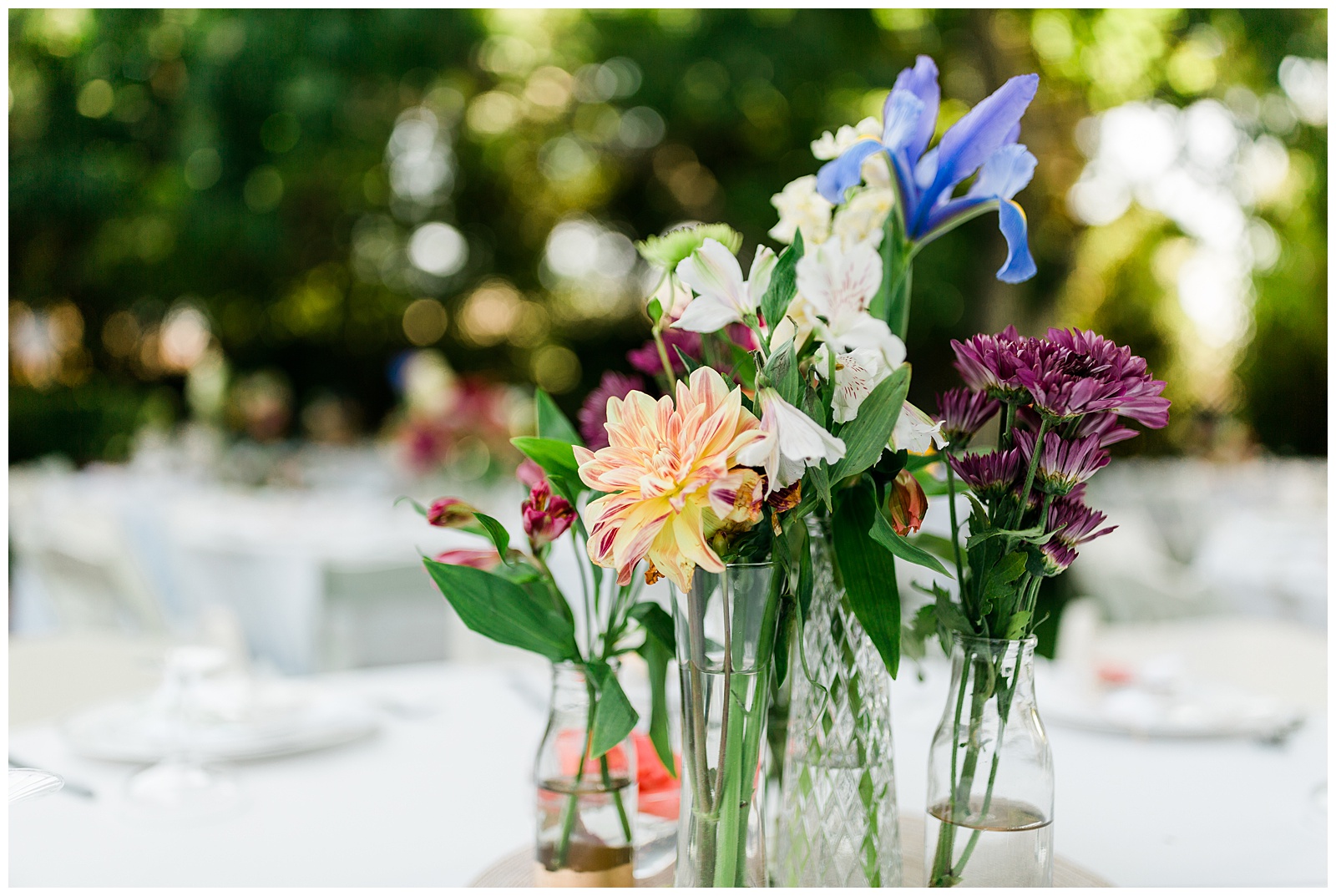jewel tone floral centerpiece for weddings