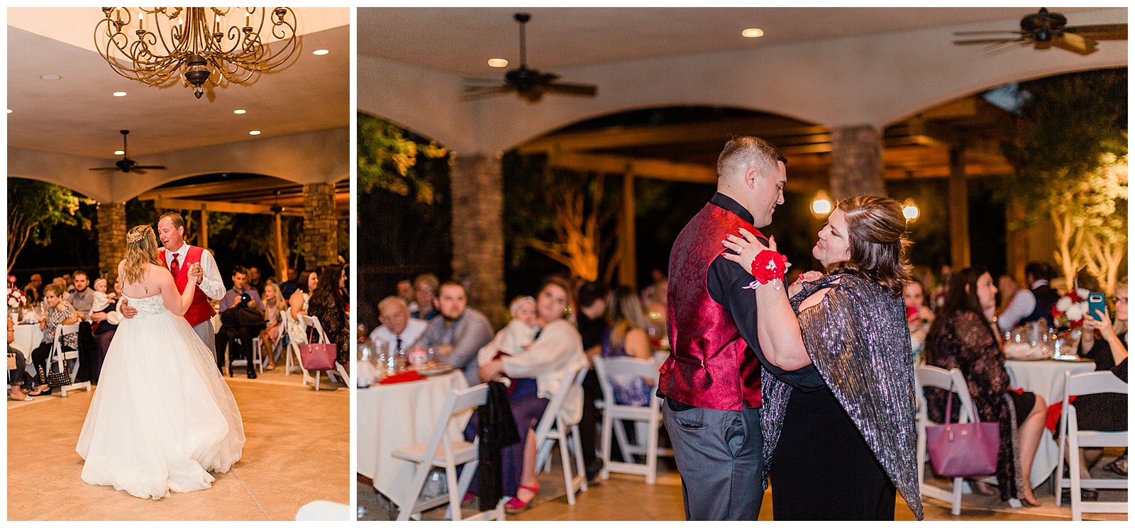bride and grooms first dances with their parents