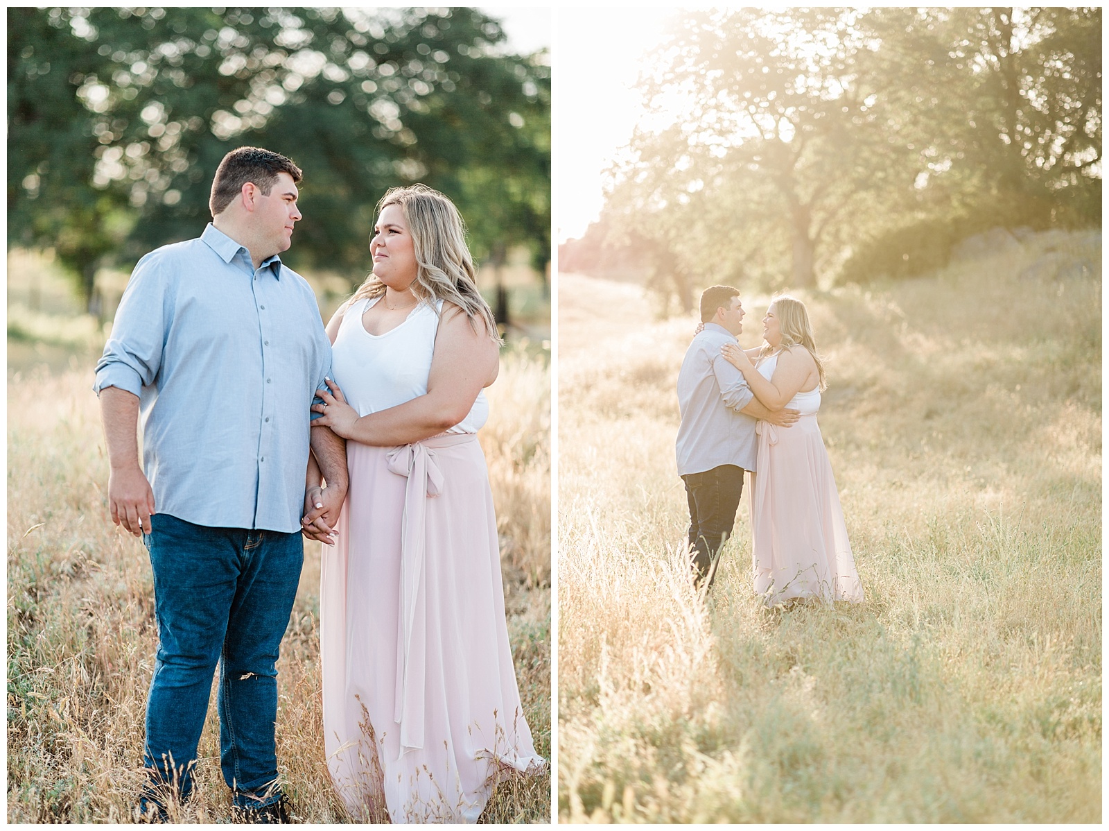 candid moments between a newly engaged couple during an engagement session