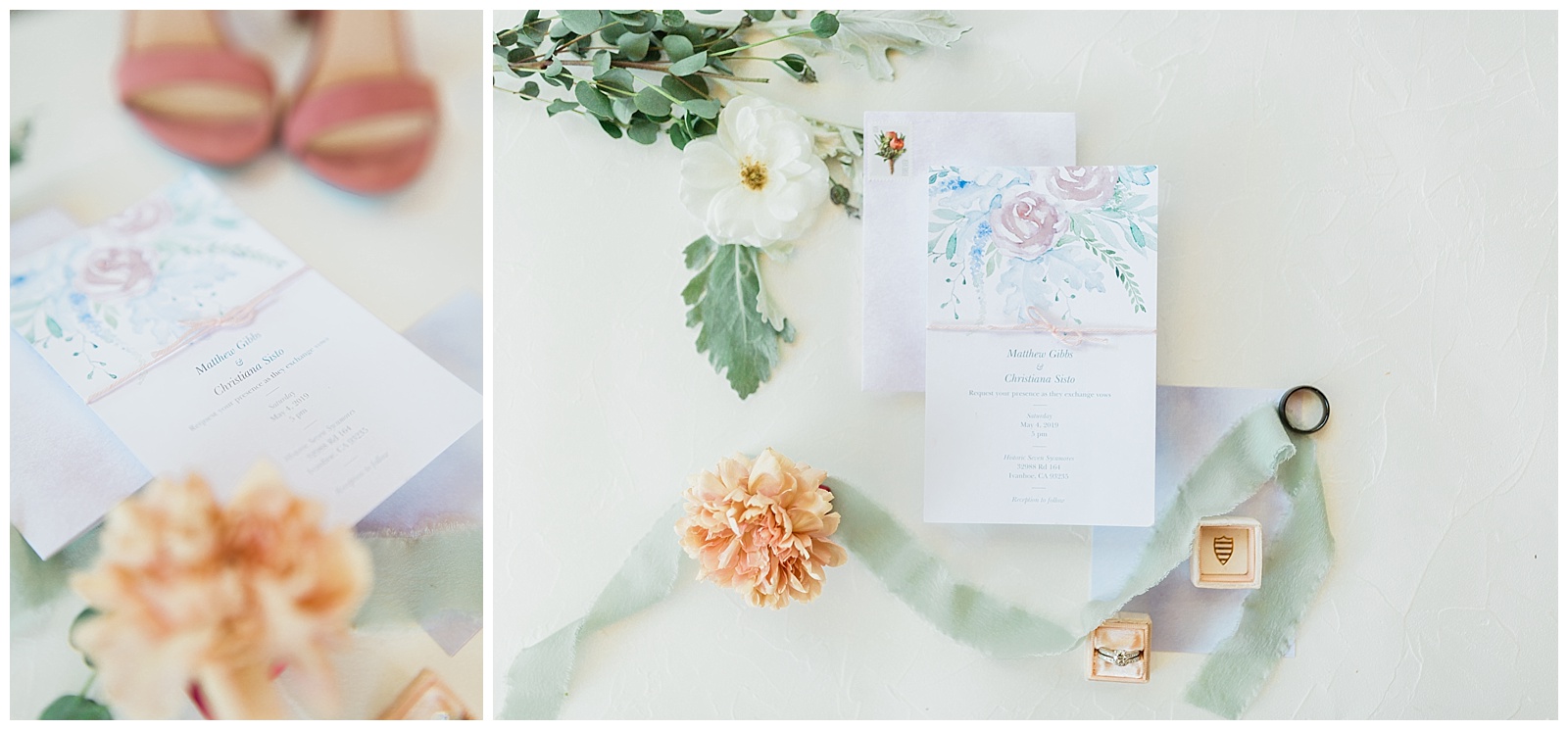simply elegant spring wedding invitations