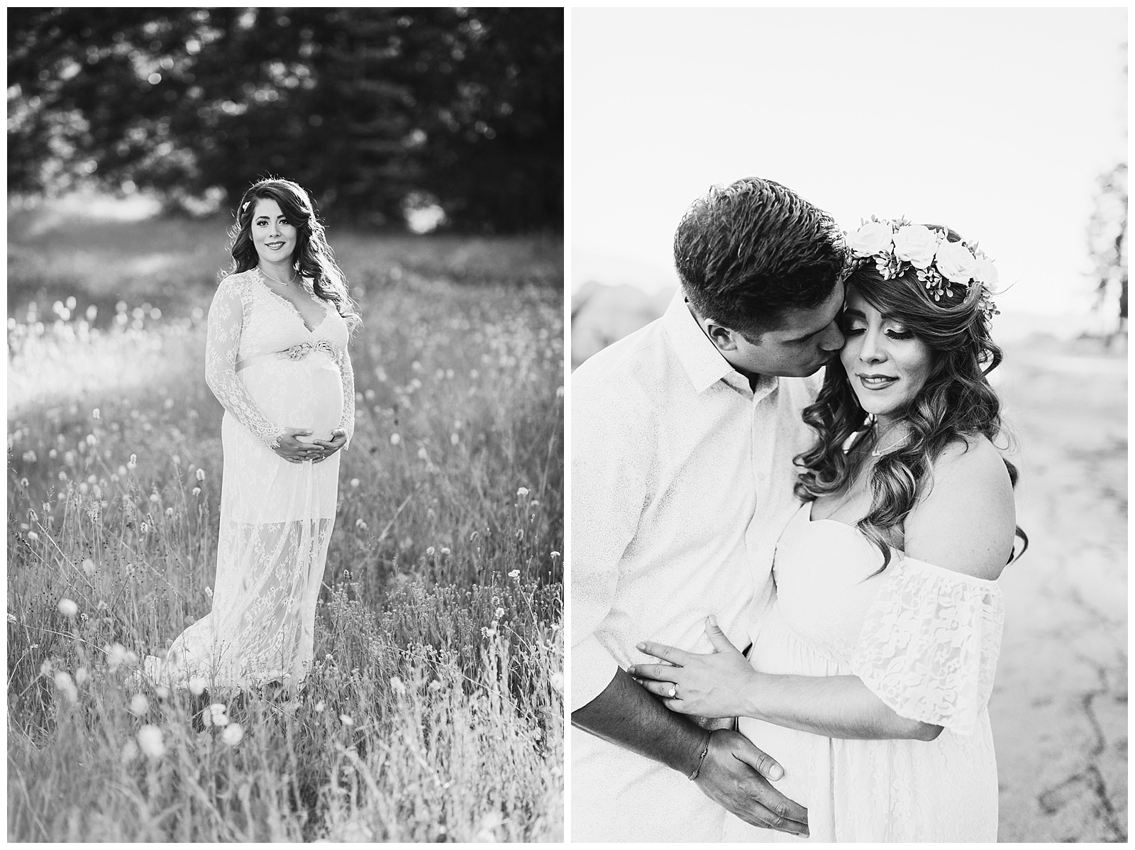 black and white classic maternity photos