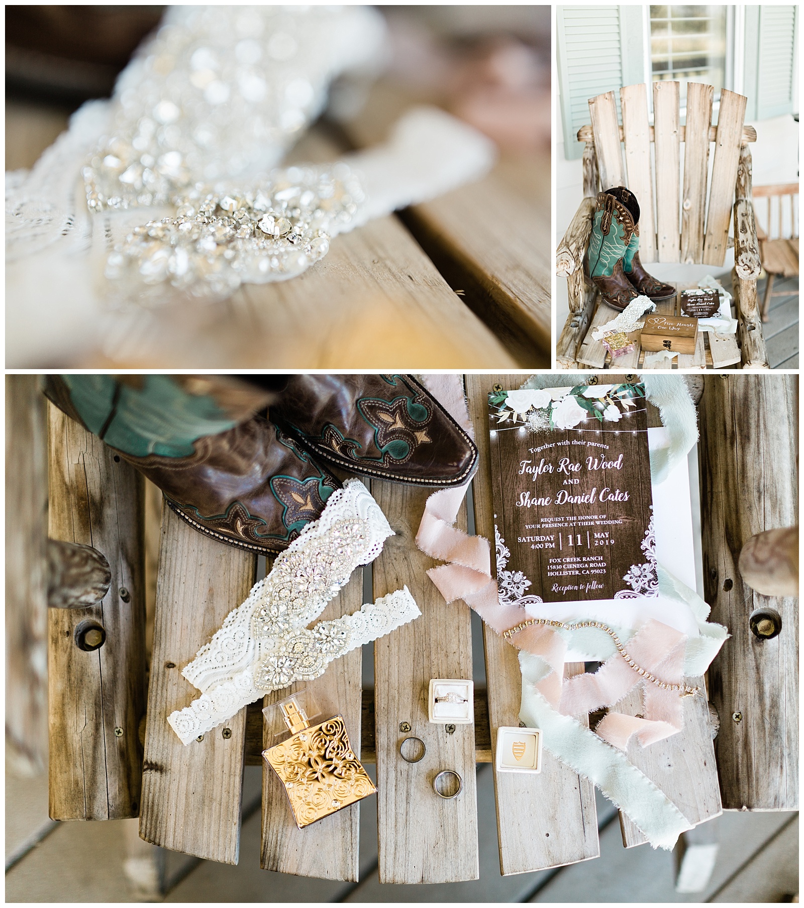 country wedding invitations and bridal details
