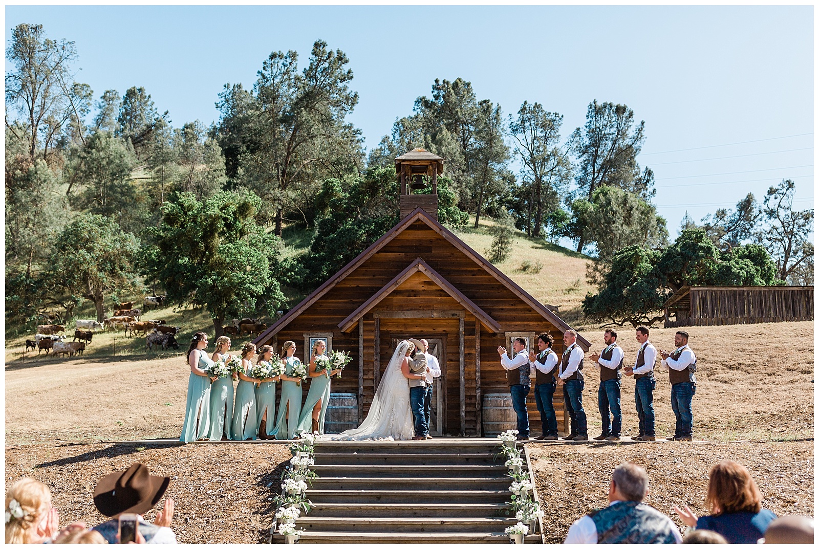 country wedding ceremony at fox creek ranch