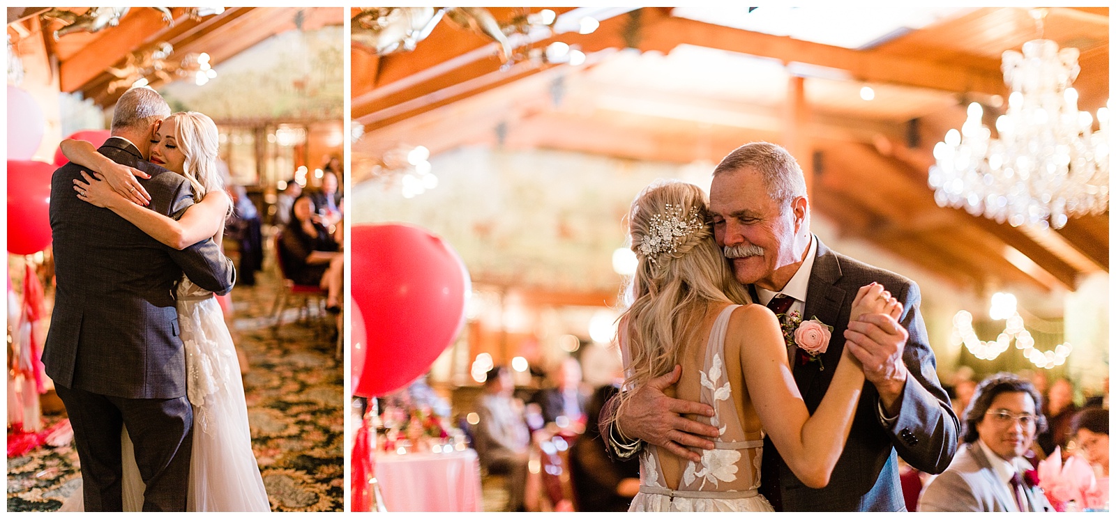 bride dancing with her father at her wedding