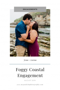 foggy coastal engagement session blog cover @Megghelm