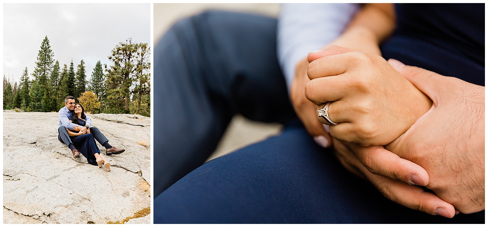 romantic engagement photos in the hills above shaver lake