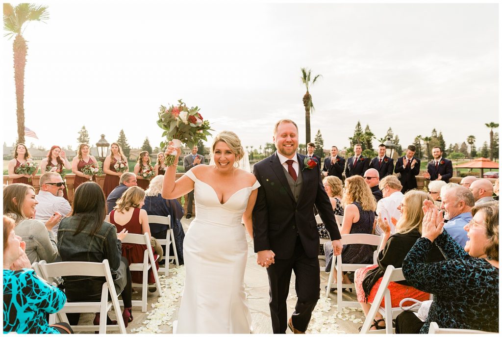 newly married couple at Copper River Country Club