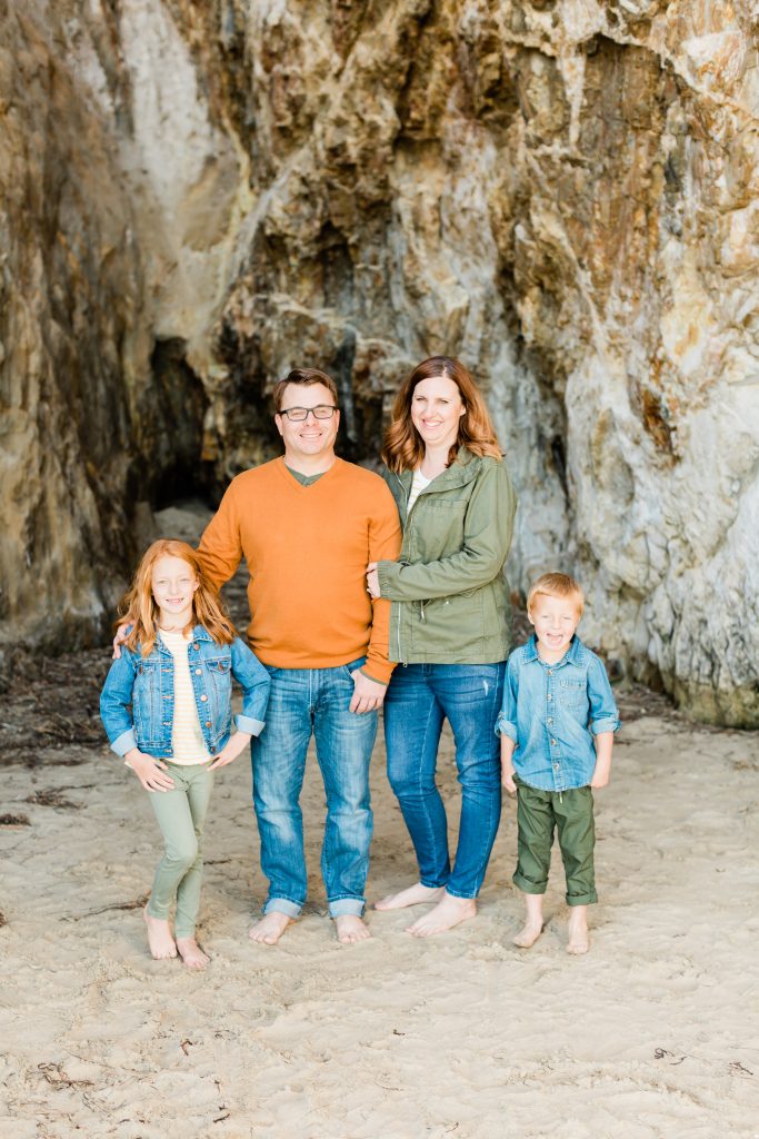 Fall family photos at the pismo cliffs
