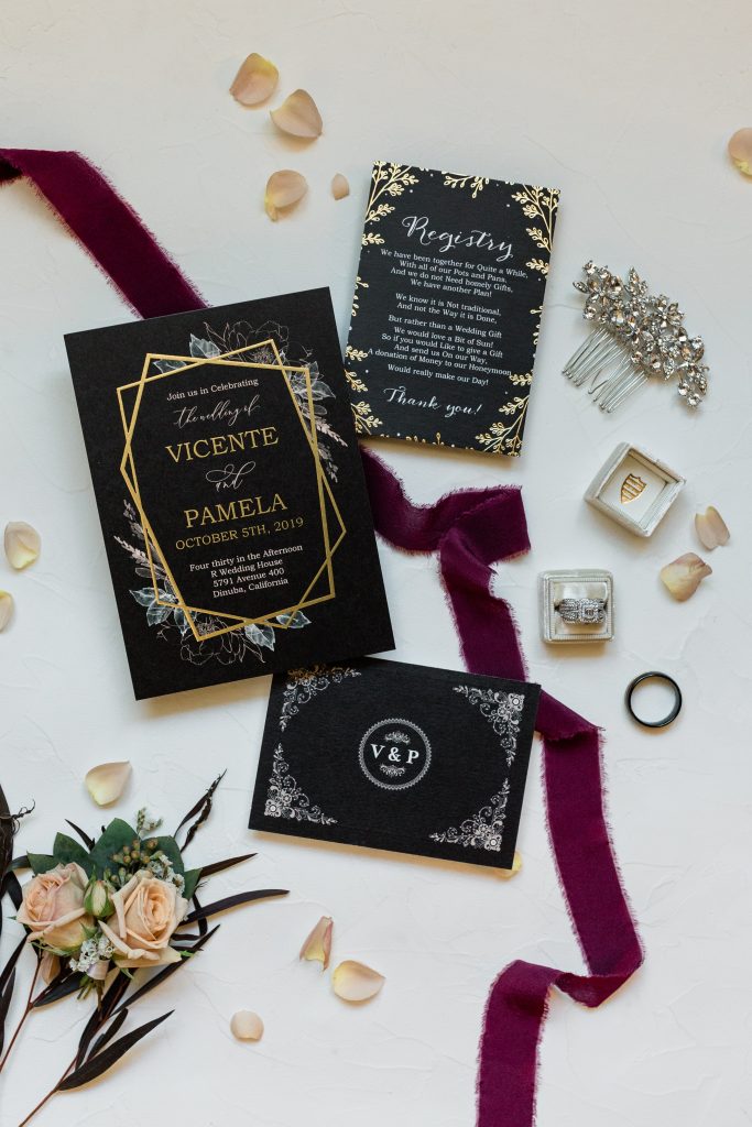 black and gold wedding invitations from shutterfly