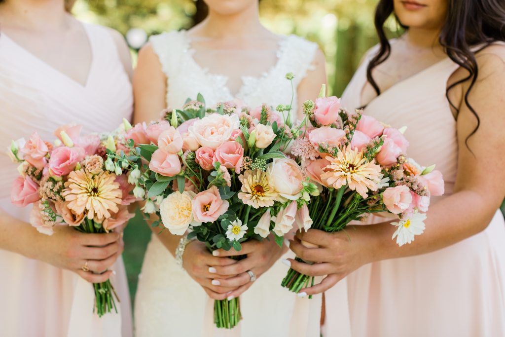 blush wedding bouquets
