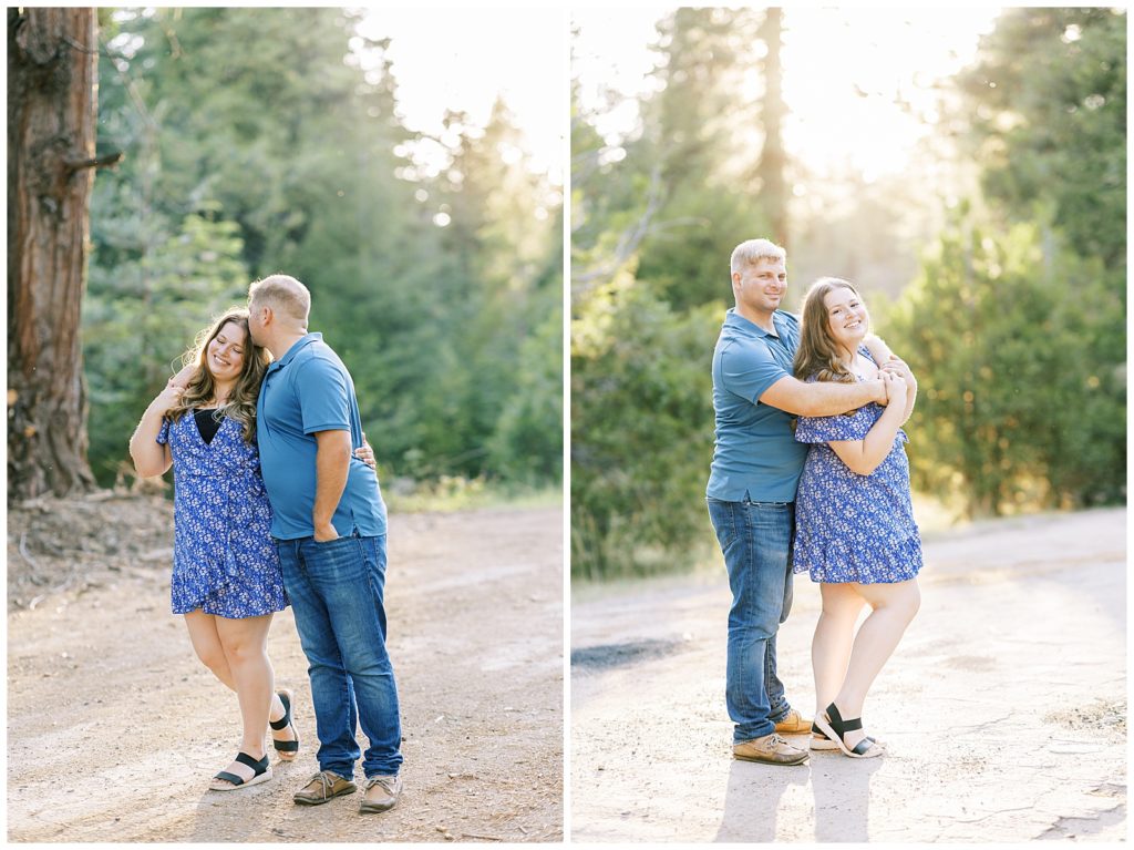 engagement photos in mountains at sunset megan helm photography