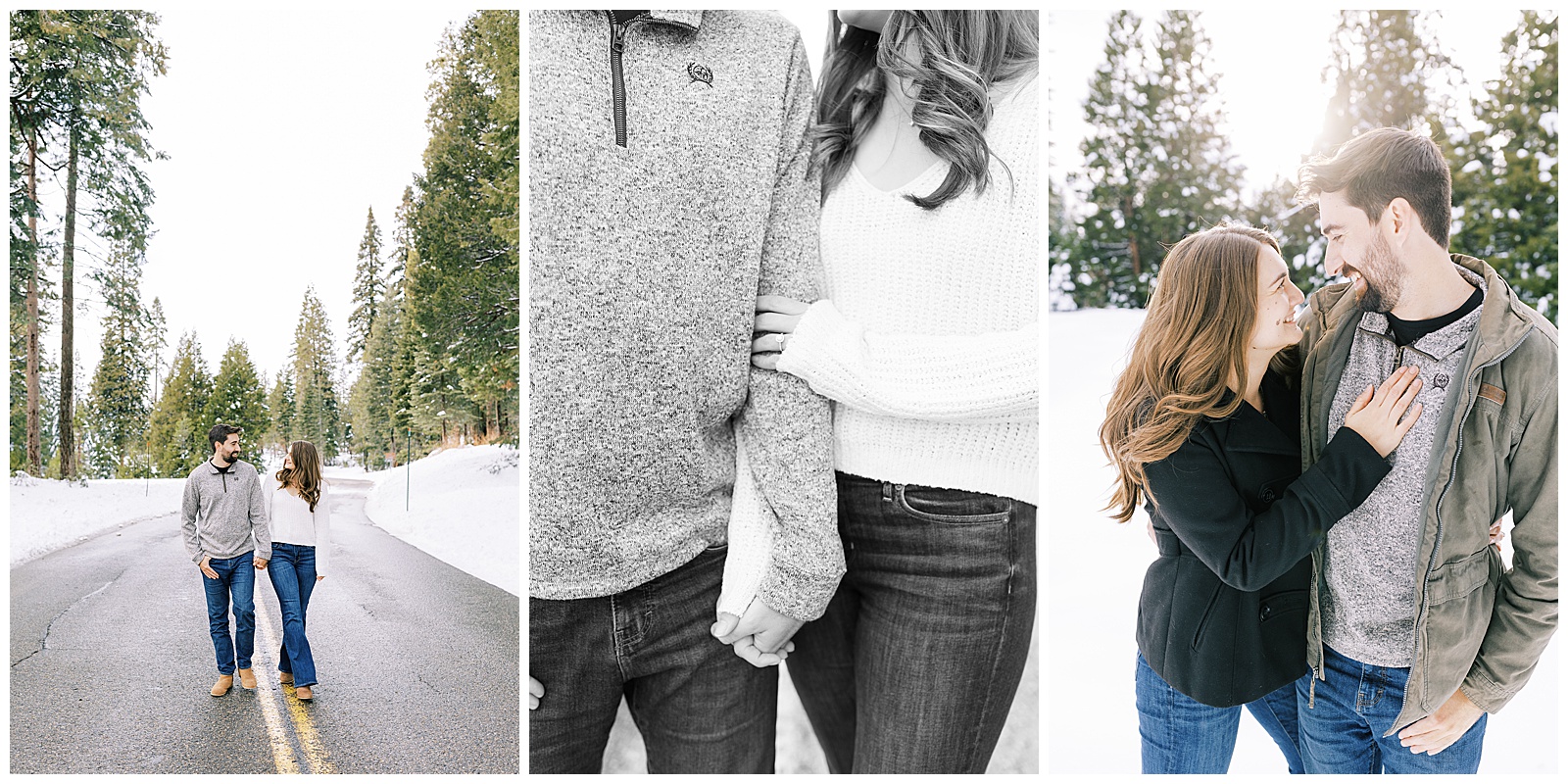 snowy winter engagement photos by megan helm photography