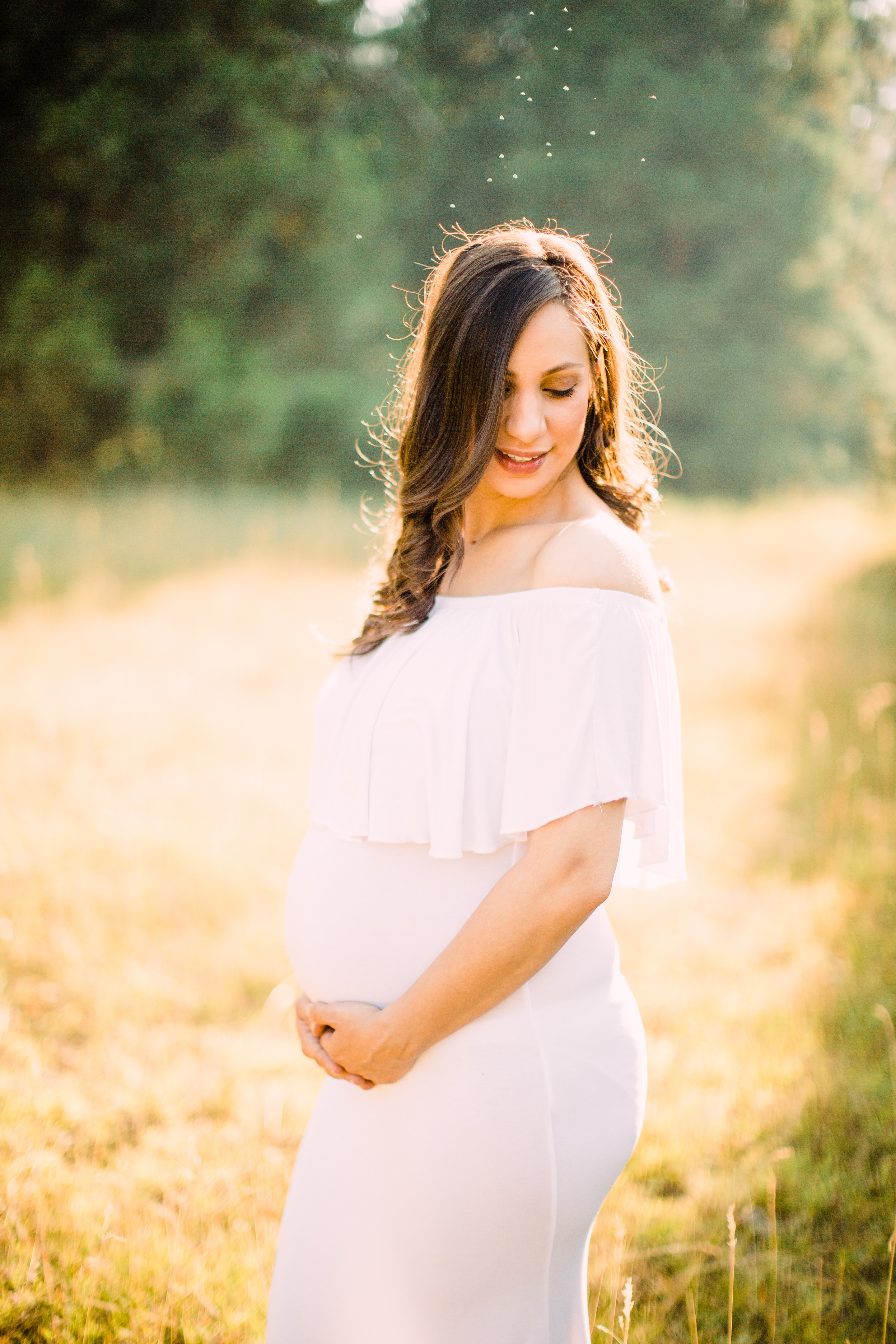 maternity photos at sunset in shaver lake by fresno photographer