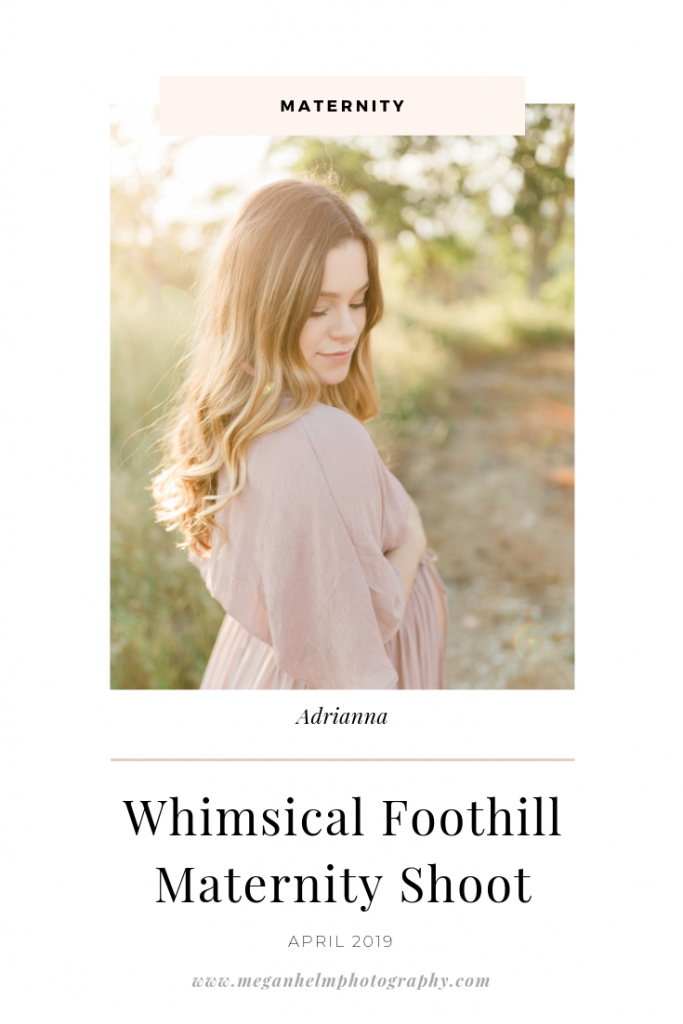 Whimsical Maternity Foothill Photoshoot Megan Helm Photography