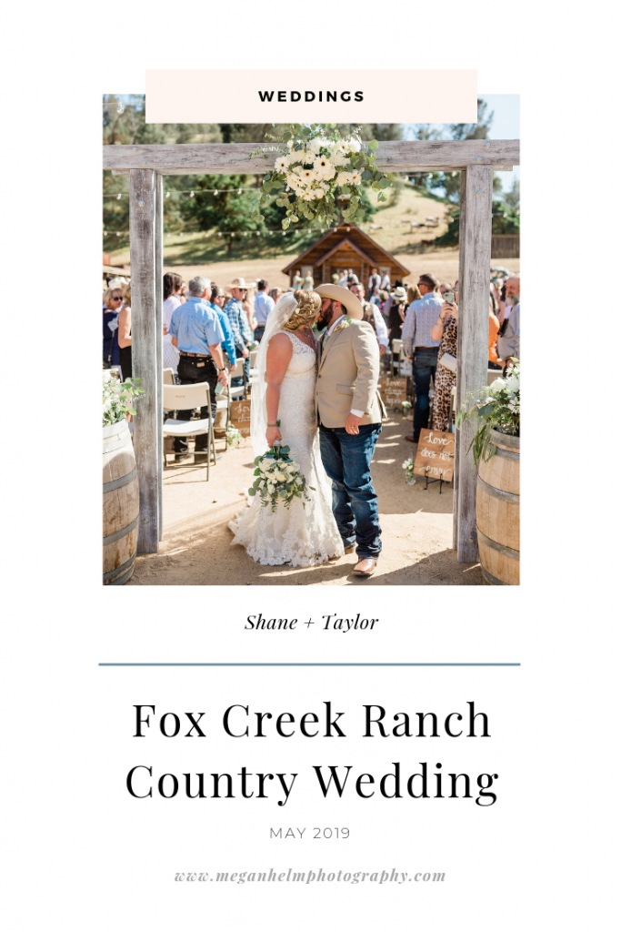 fox creek ranch country wedding