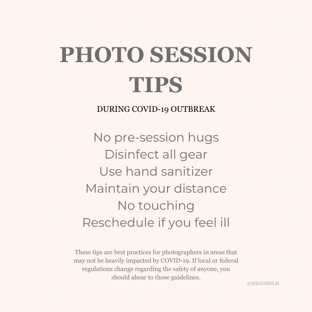 photo session tips for covid-19