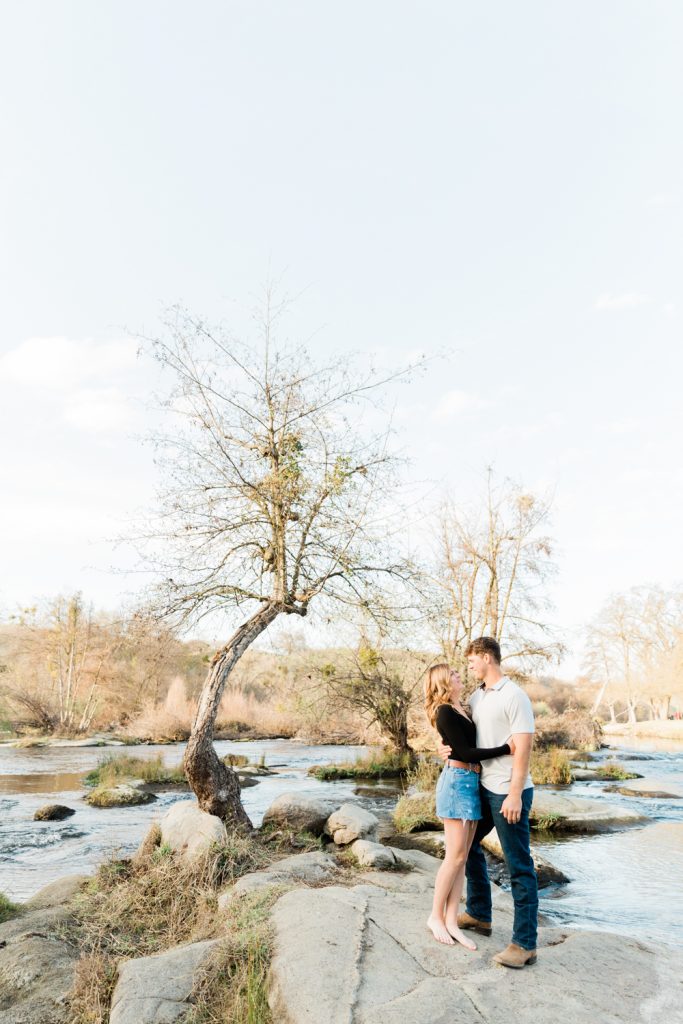 engagement photos at lost lake in fresno california