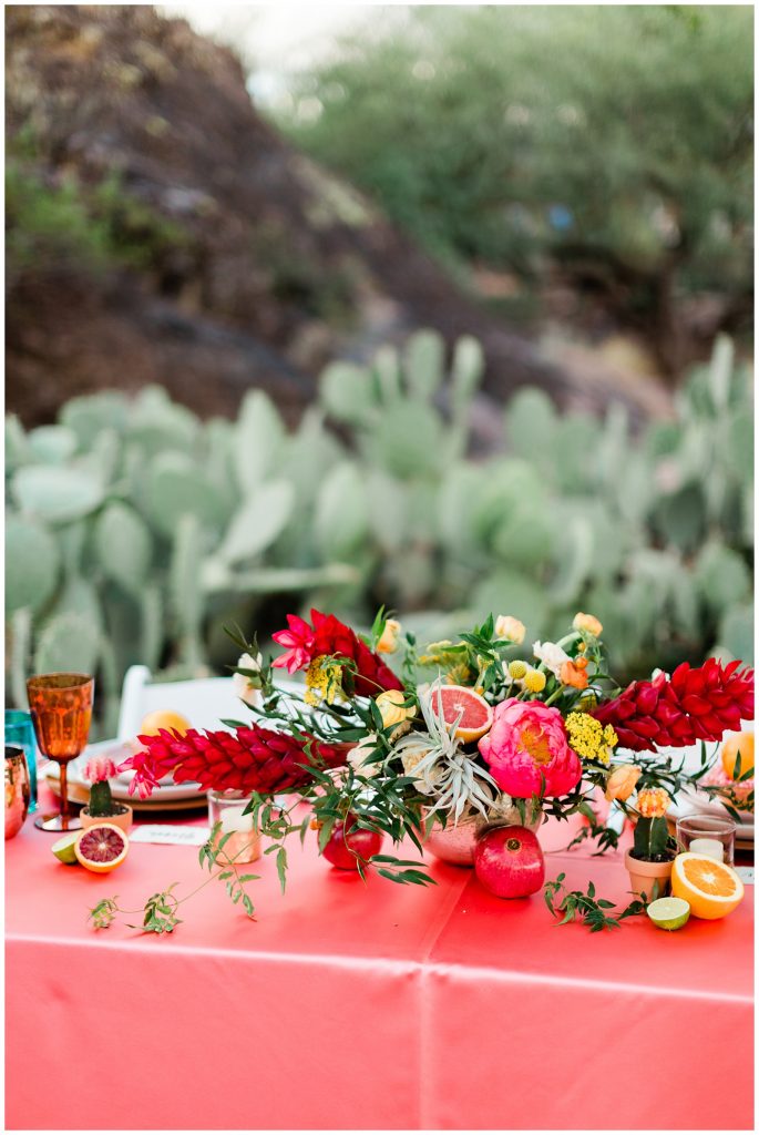 bold colorful wedding table inspiration