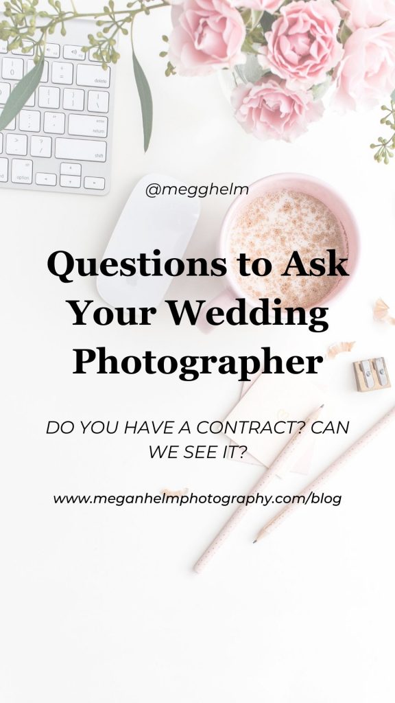 questions to ask your wedding photographer