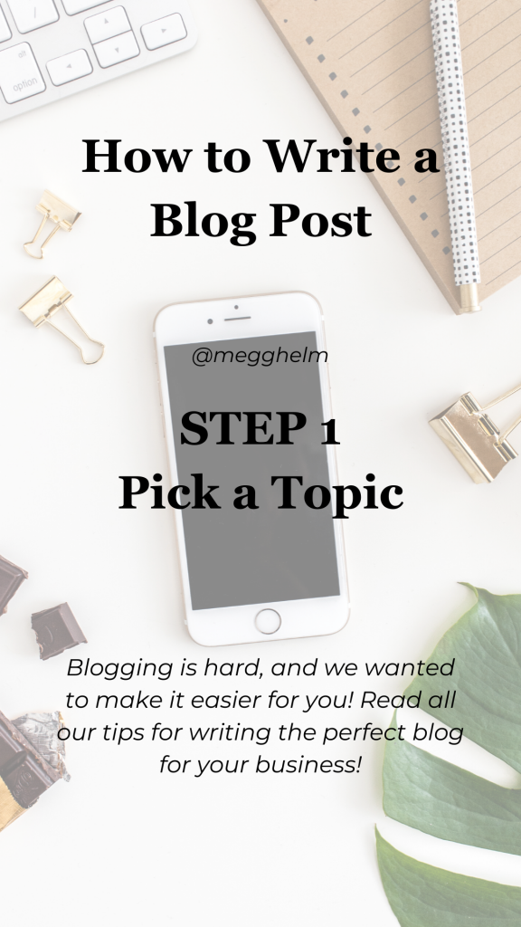 how to write a blog post - step 1