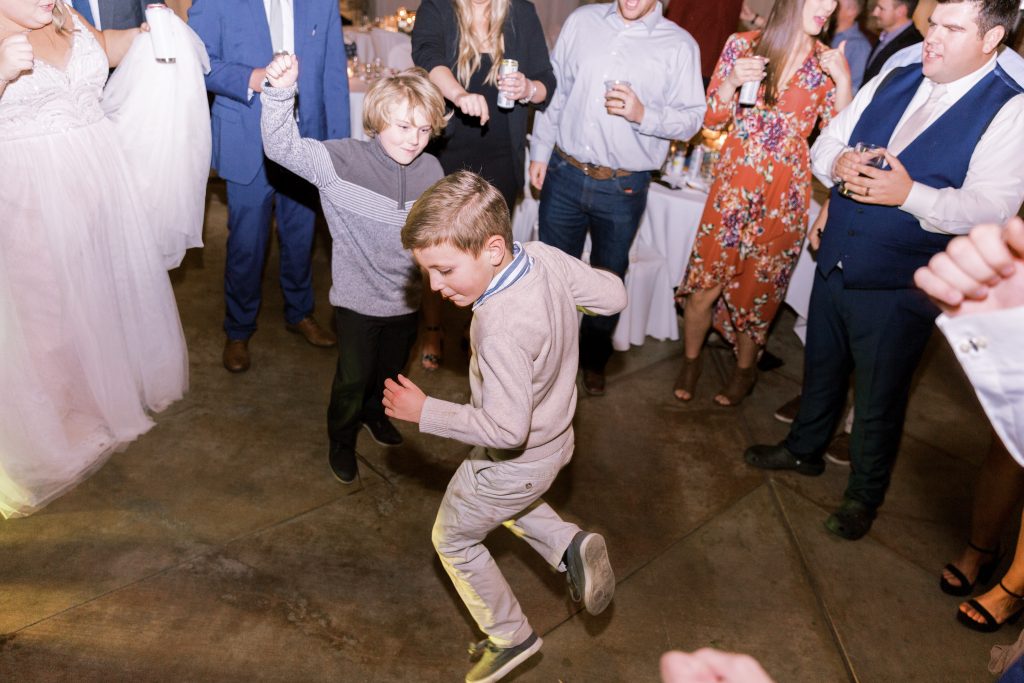 Kids having a blast during the dance party