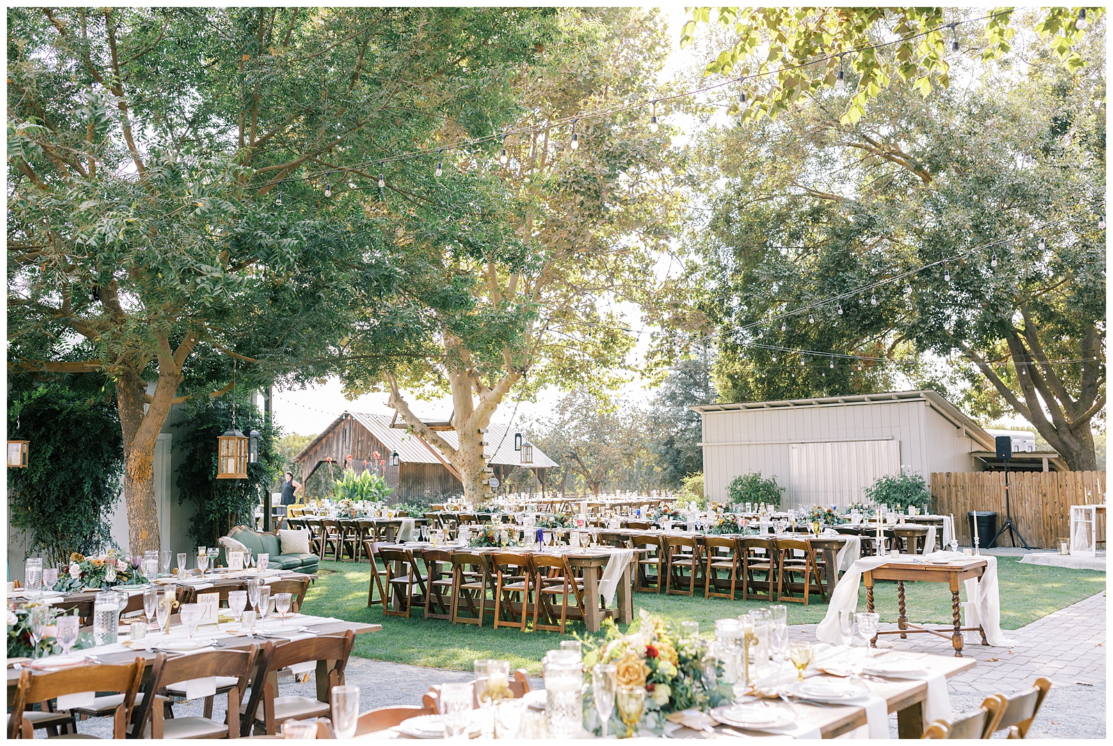 backyard reedley wedding reception decor and inspiration by fresno wedding photographer megan helm