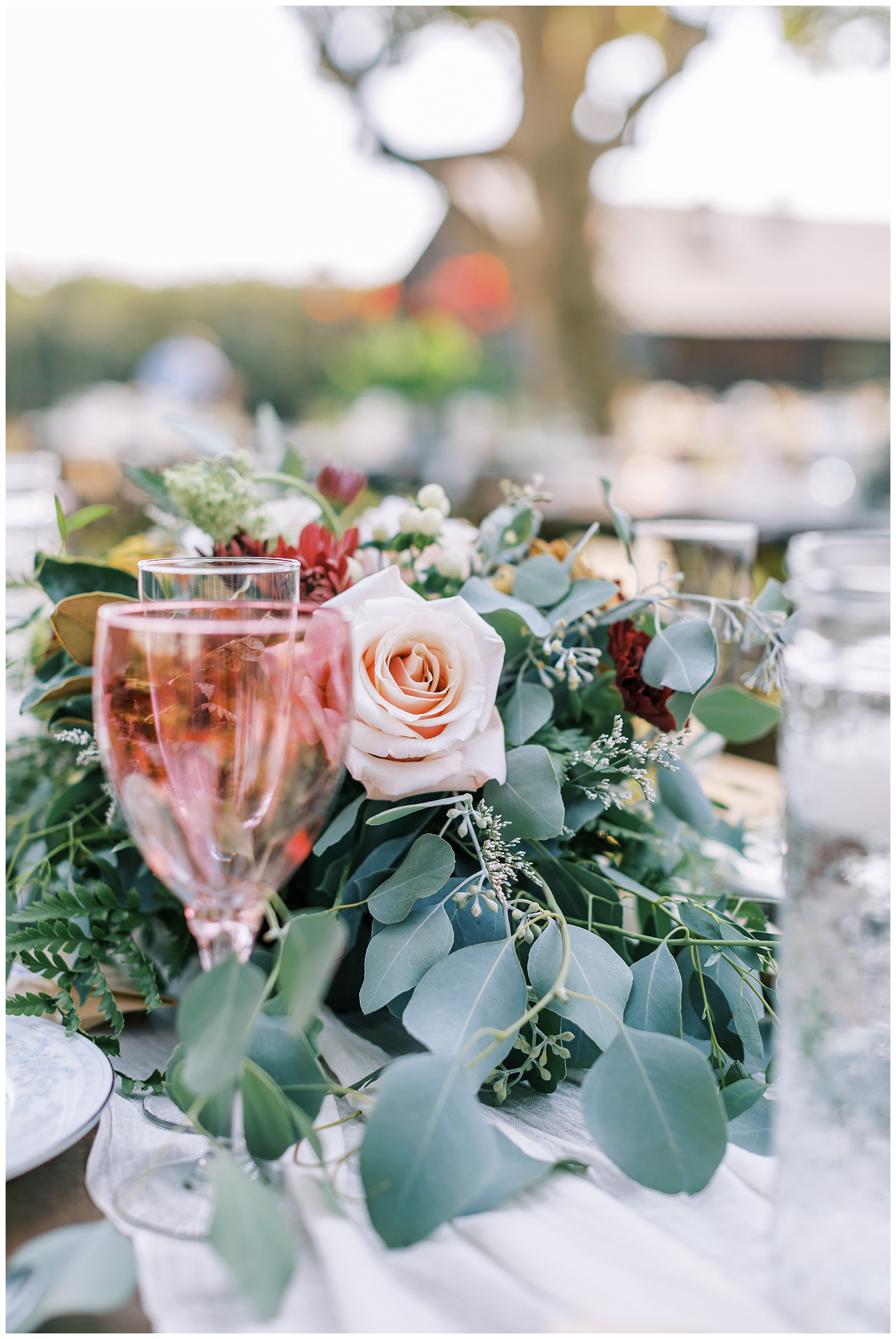 blush wedding florals with eucalyptus reedley wedding floral inspiration 