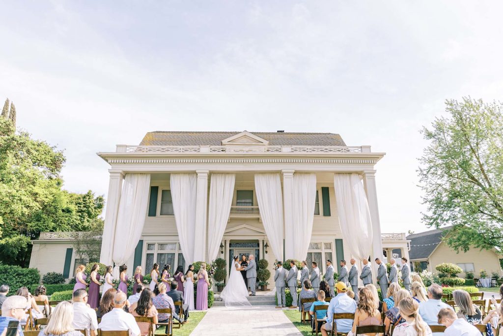 wedding ceremony at the manor estate in madera california fresno wedding venue