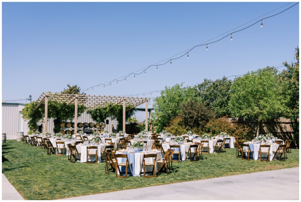 kings river winery outdoor wedding reception