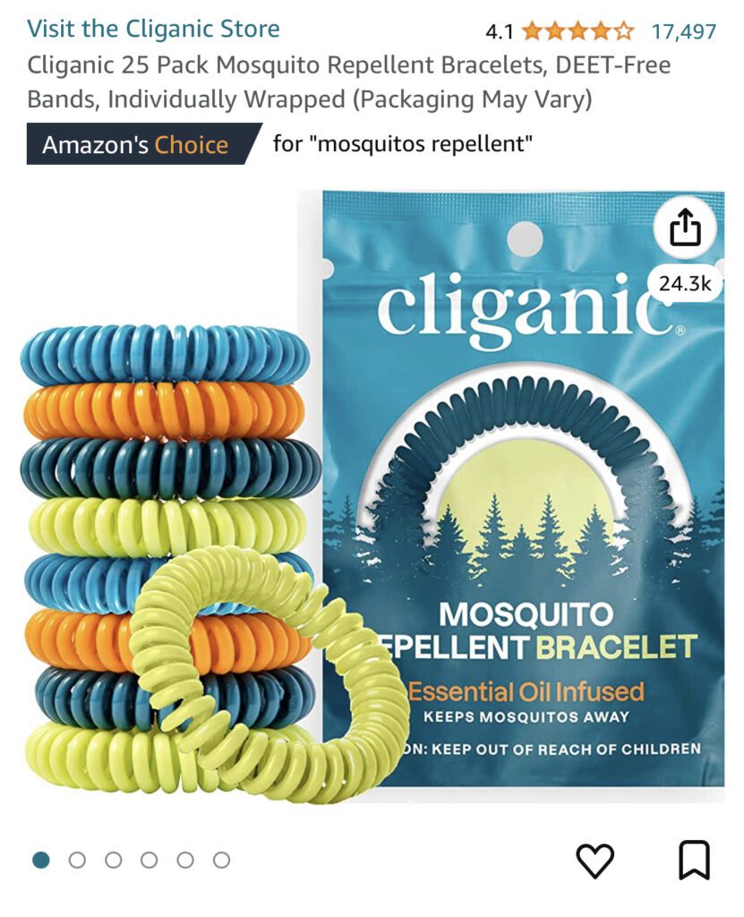 cliganic mosquito repellant bracelets for photographers prime day